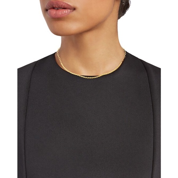NEW Shashi So Twisted 18K Yellow Gold Vermeil Chain Necklace - Picture 1 of 4
